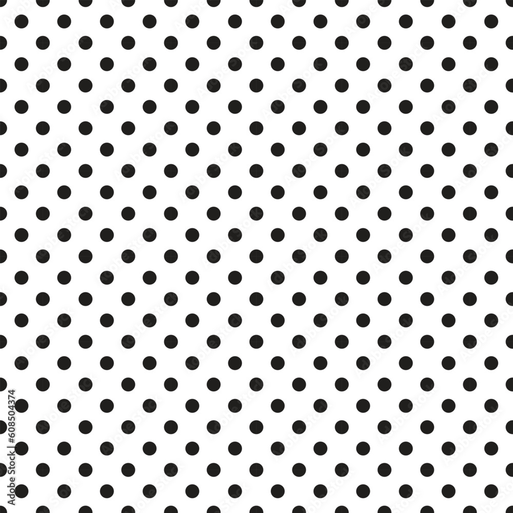 Poster abstract seamless geometric black dot pattern vector.