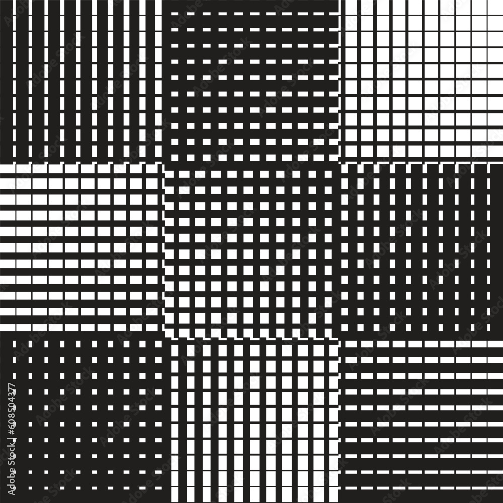 Poster abstract seamless black line pattern art.