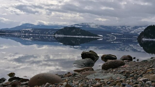 Shuswap Splendor: Aerial Exploration of Calm Waters and Mountain Majesty