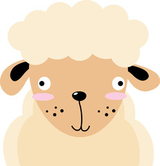 Sheep . Funny face of wildlife animals .