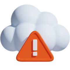Cloud Error 3D Icon