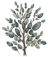 Naklejka premium Watercolor green leave. Generative AI