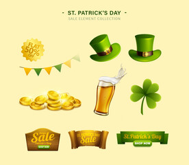 St. Patrick's day promo element set