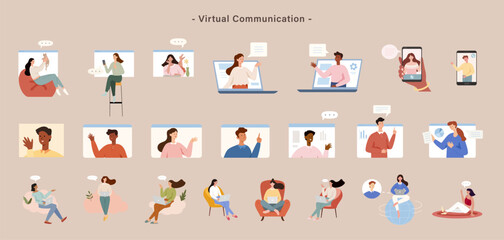 Virtual conference element set