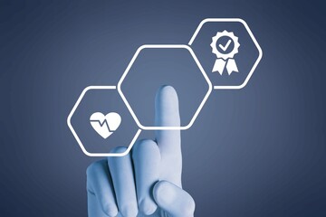 Medical accreditation concept, young medical worker