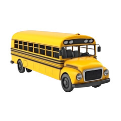 school, bus, isolated, transparent, background, transportation, education, safety, yellow