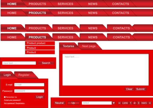 Design of forms for web-pages. Vector illustration.