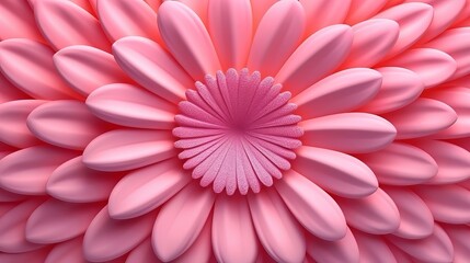 A vibrant pink flower with numerous delicate petals. Generative ai