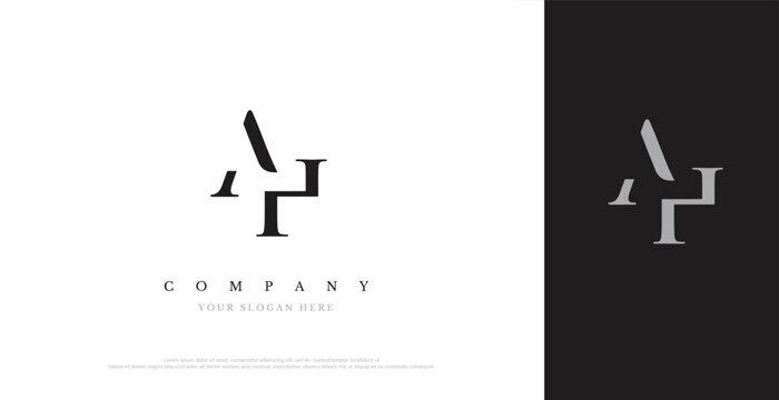 Initial AH Logo Design Vector 