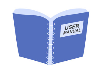 User manual concept vector illustration on white background.
