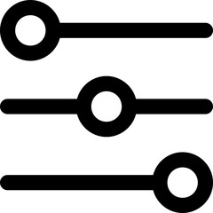 simple setting slider horizontal icon illustration in outline style