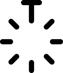 simple interface time stopwatch full icon illustration in outline style