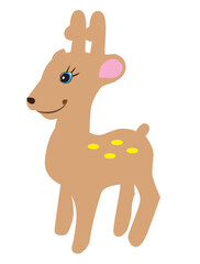 vector illustration of cute deer