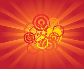 vector illustration of sunburst background