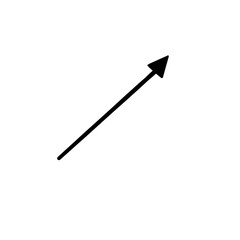 black and white arrow