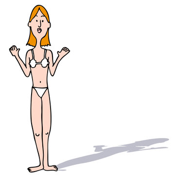An image of a girl who is very thin body type.