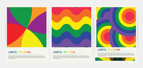 Obraz premium LGBTQ Modern Abstract covers set minimal cover design