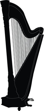 harp illustration - vector
