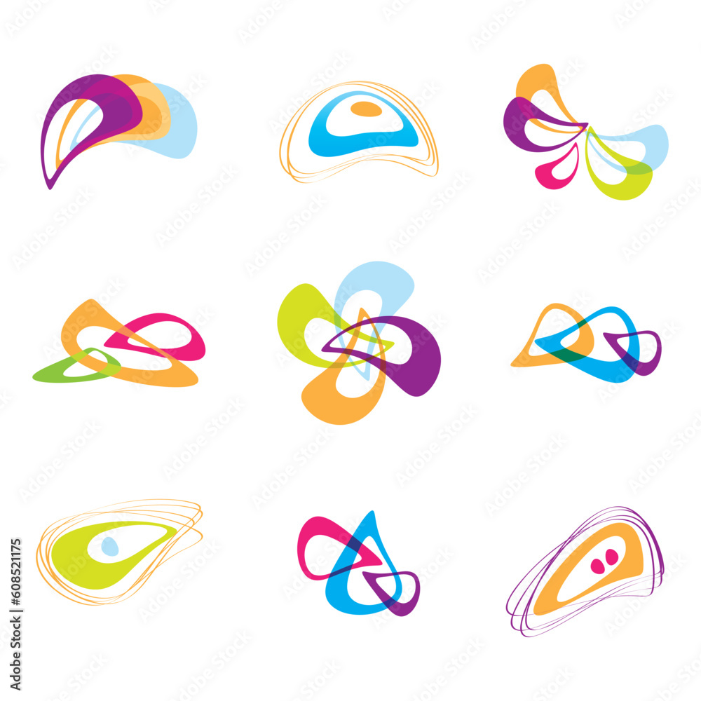 Poster templates - business abstract design elements. set for print and web. vector.