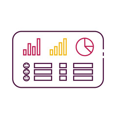 Campaign analytics outline icon design.