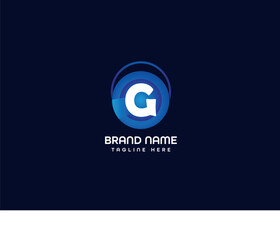 g modern letter logo design