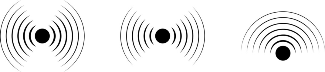 電波や音やレーダーなどのアイコン