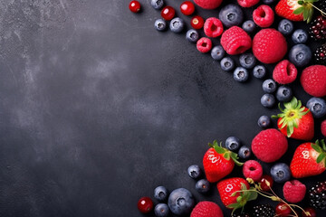 Frozen Delights: Vibrant Background with Ice Creams and Berry Decor