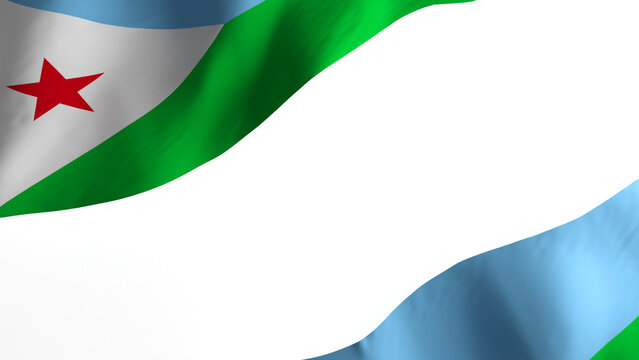 national flag background image,wind blowing flags,3d rendering,Flag of Djibouti
