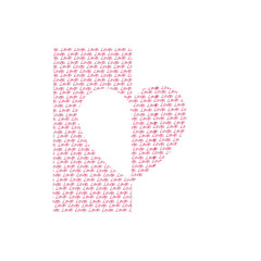 Love symbol for background. Pinky love symbol.