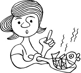 Woman preparing food