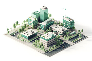 Fototapeta premium Urban project planning green sustainable design