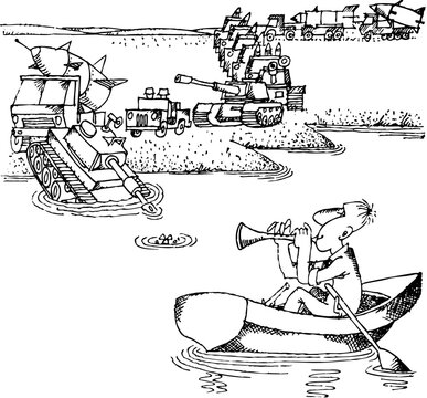 recommend clip art: Tanks going to peace