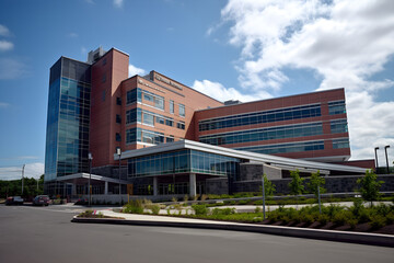 Fototapeta na wymiar Modern hospital exterior