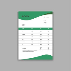 simple corporate invoice template design.
