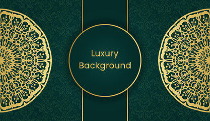 Decorative lovely beautiful greeting and invitation card. Gold vintage mandala background design. Decoration, Decorative, Ornament, Ornamental, India, Indian, invitation, Turkish, Bohemian, Damask,