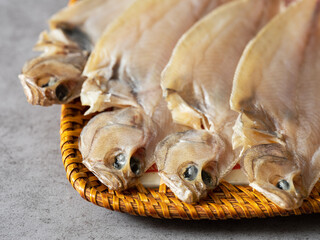 Semi dried flounder, food ingredients