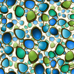 eps 10 vector seamless abstract cartoon scheme of connections in bue and green