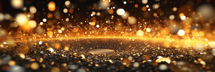 Naklejka premium Abstract Illustration of Colorful Sparkling Particles. Generative ai