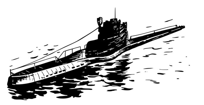 Submarine at sea