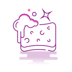 Soap, sponge icon design.