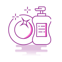 Liquid Soap icon, Dish soap icon, icon design.