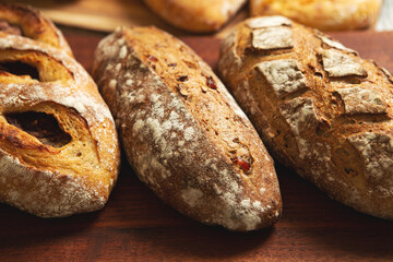 rye bread, whole wheat bread