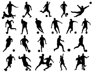 Fototapeta na wymiar Vector illustration of football players