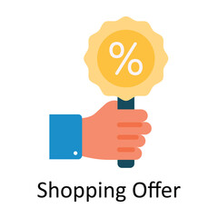 Shopping Offer Vector  Flat Icon Design illustration. Ecommerce and shopping Symbol on White background EPS 10 File