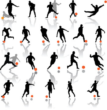 Vector illustration of football players