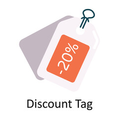 Discount Tag Vector  Flat Icon Design illustration. Ecommerce and shopping Symbol on White background EPS 10 File