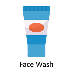Face Wash Vector  Flat Icon Design illustration. Ecommerce and shopping Symbol on White background EPS 10 File