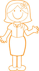 girl clipart with a vector