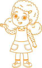 school girl clipart with a vector