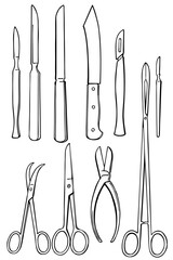 Many different tools isolated on white